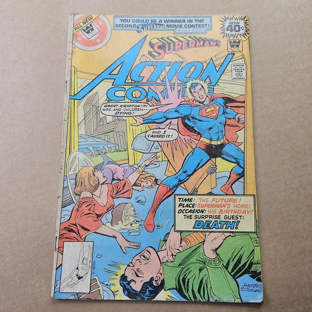 DC COMICS Vintage Lot of 6 - Superman Action Comics, Batman, Jonah Hex, Legion